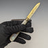 1888 British Antique White Pearl Shell Handle Pure Silver Blade Folding Pen Knife in Case